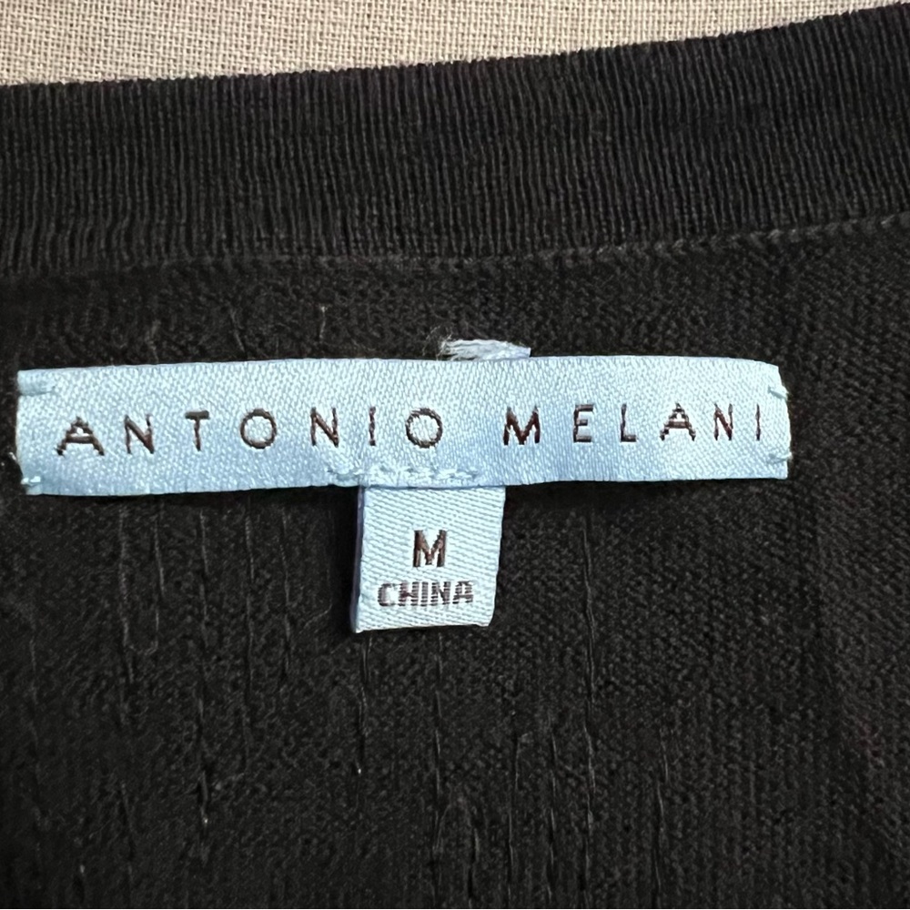 ANTONIO MELANI Black Wool Sequin Sweater - Picture 2 of 4